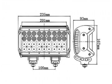 Barra led xt 108w 7560lm quadra extra big 3469 754