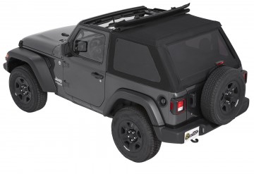 Bestop trektop nx jl 2dr installed driver angle top open