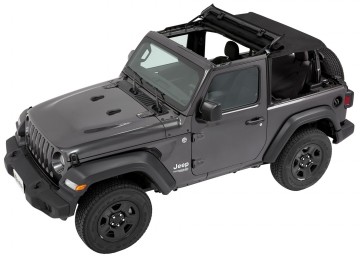Bestop trektop nx jl 2dr installed front angle top open windows out
