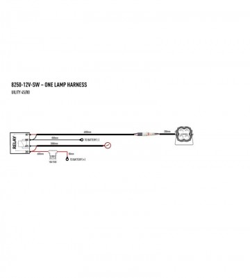 Lazer kabelset utility 1 lamp met schakelaar 12v 0