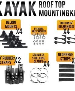 Quick fist kayak roof top mounting kit 247x300