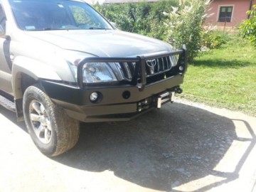 Toyota j 120 zderzak przod z bullbarem pojedyncze lampy fabryka 4x4 14 510x383