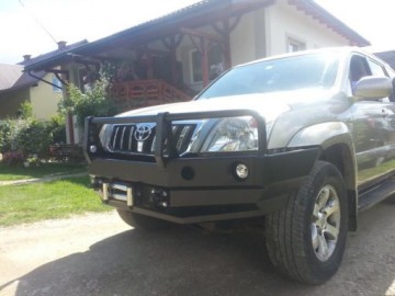 Toyota j 120 zderzak przod z bullbarem pojedyncze lampy fabryka 4x4 22 510x383