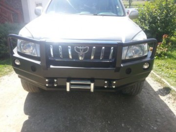 Toyota j 120 zderzak przod z bullbarem pojedyncze lampy fabryka 4x4 23 510x383